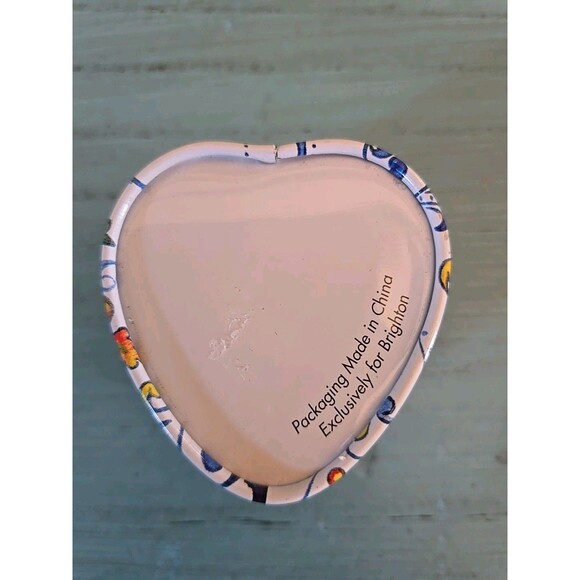 Brighton Jewelry Heart Shaped Empty Tin Collectible Box Keepsake Gift Trinket - Picture 5 of 7